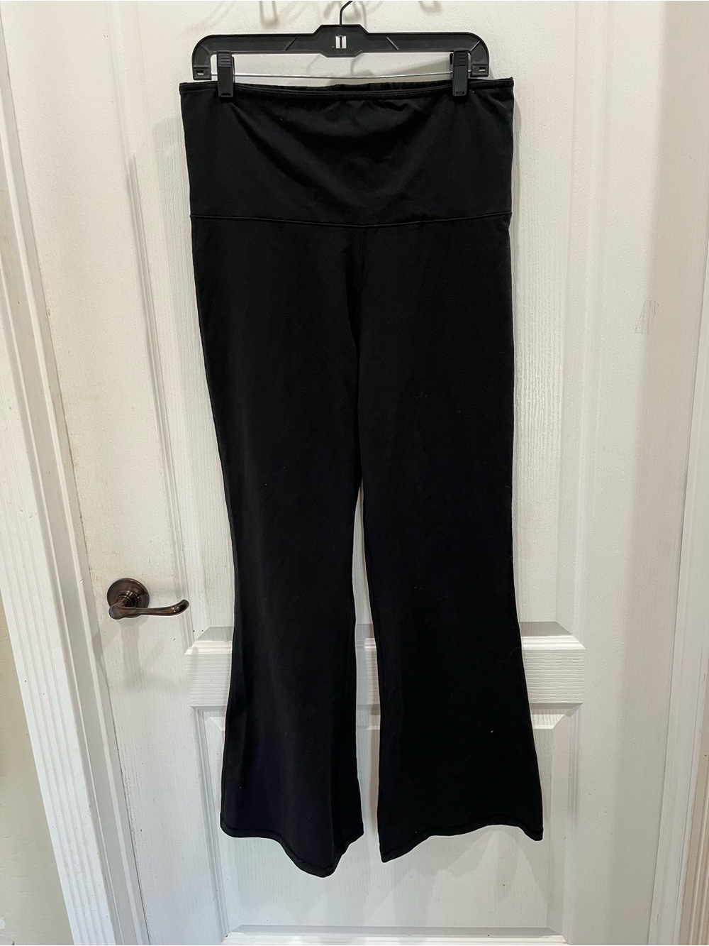Black Boot-Cut High-Waist Yoga Pants